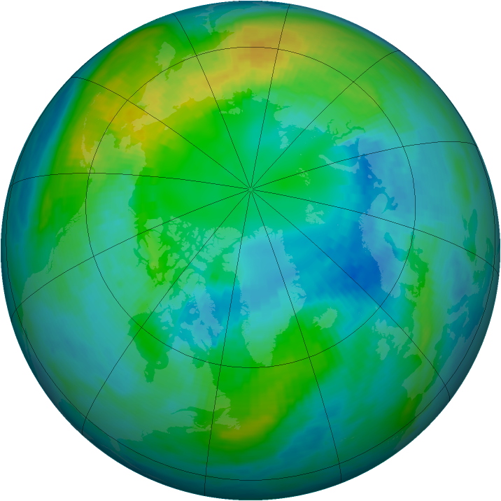 Arctic ozone map for 17 October 1979